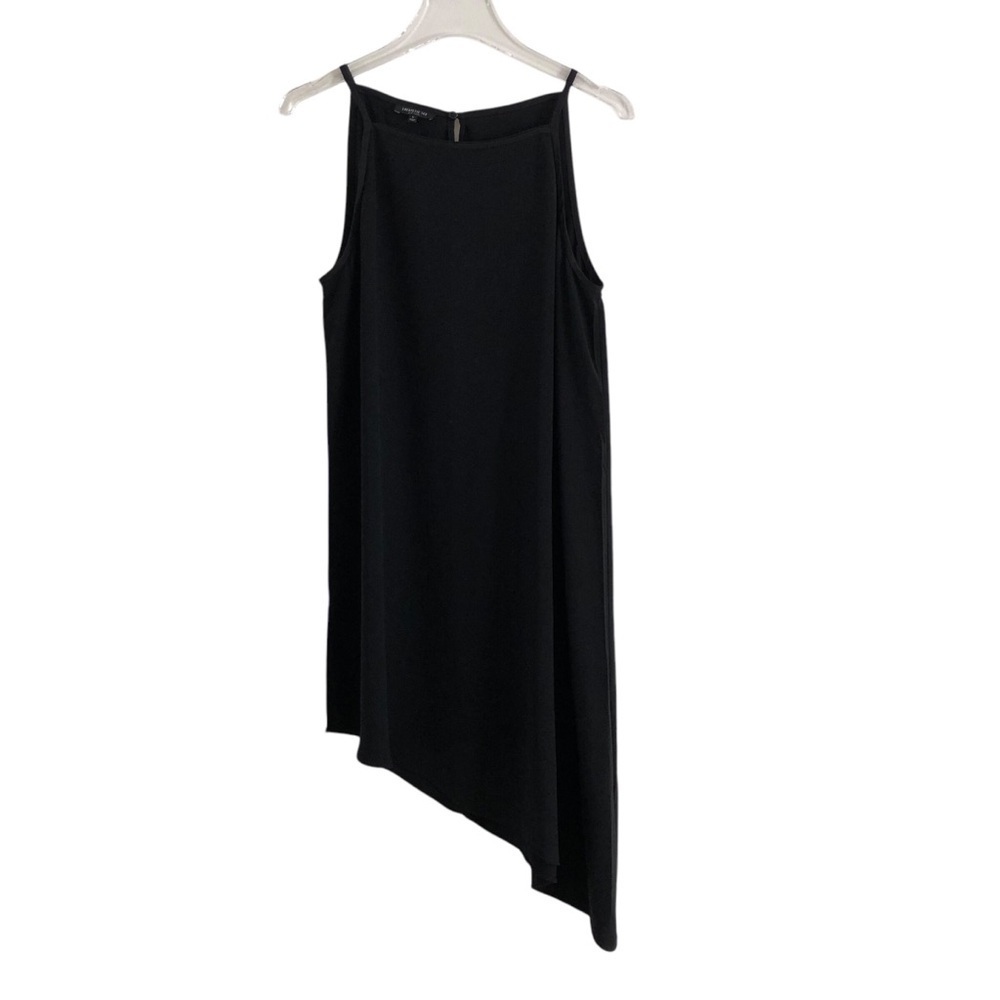 Layfayette 148 Asymmetrical Black Silk Tunic Large - Picture 3 of 11
